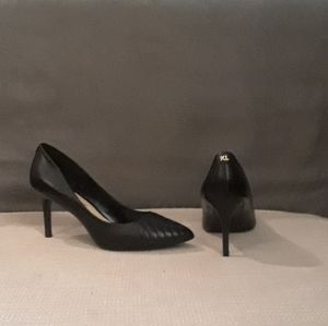 ROULLE LEATHER POINT-TOE LEATHER PUMPS SIZE 7